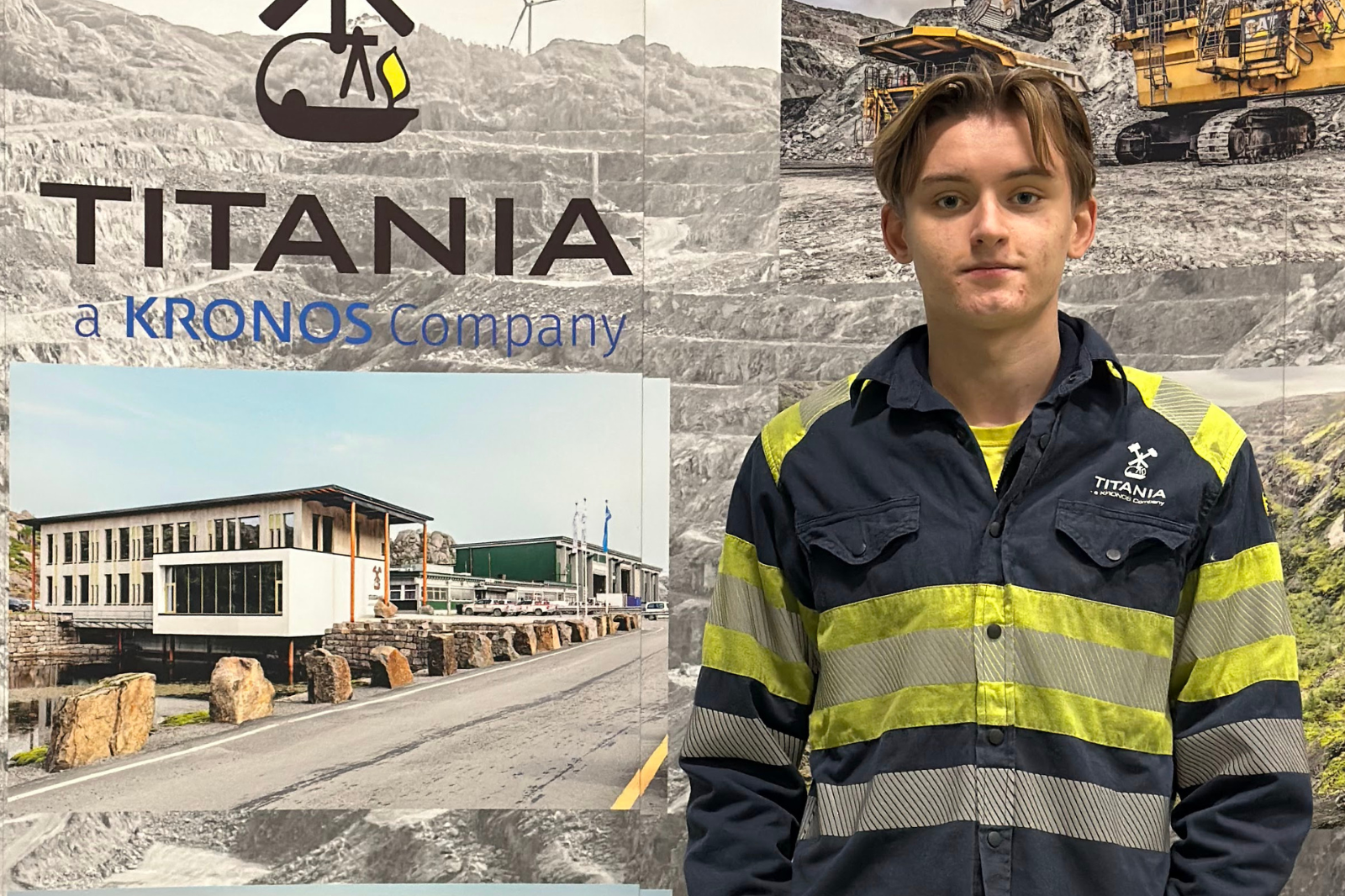 Studentene Theo Aakenes og Astri Helvig Waldeland hos Aker Solutions i Egersund